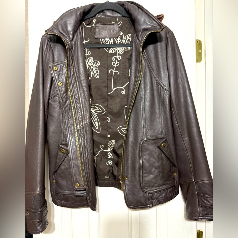 Merrill women’s leather jacket